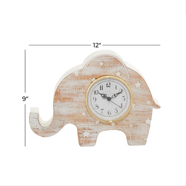 White Wood Farmhouse Clock 9 x 12 x 3 - 12 x 3 x 9
