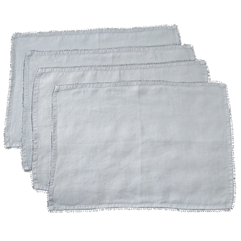 Placemats With Pom Pom Design (Set of 4)