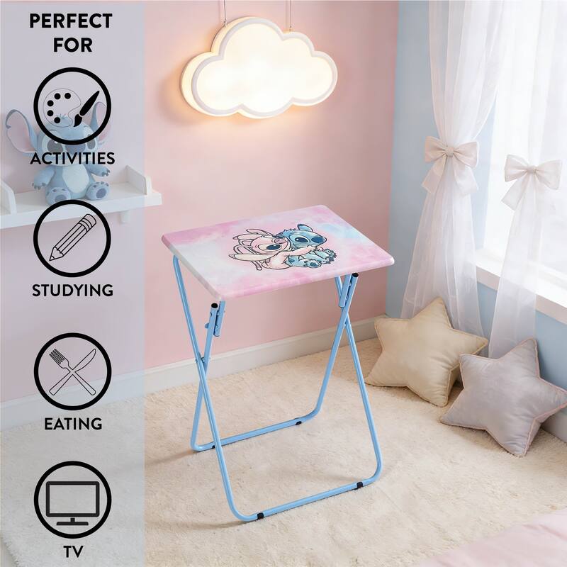Disney Stitch Folding Tray Table,Portable Snack Laptop Table