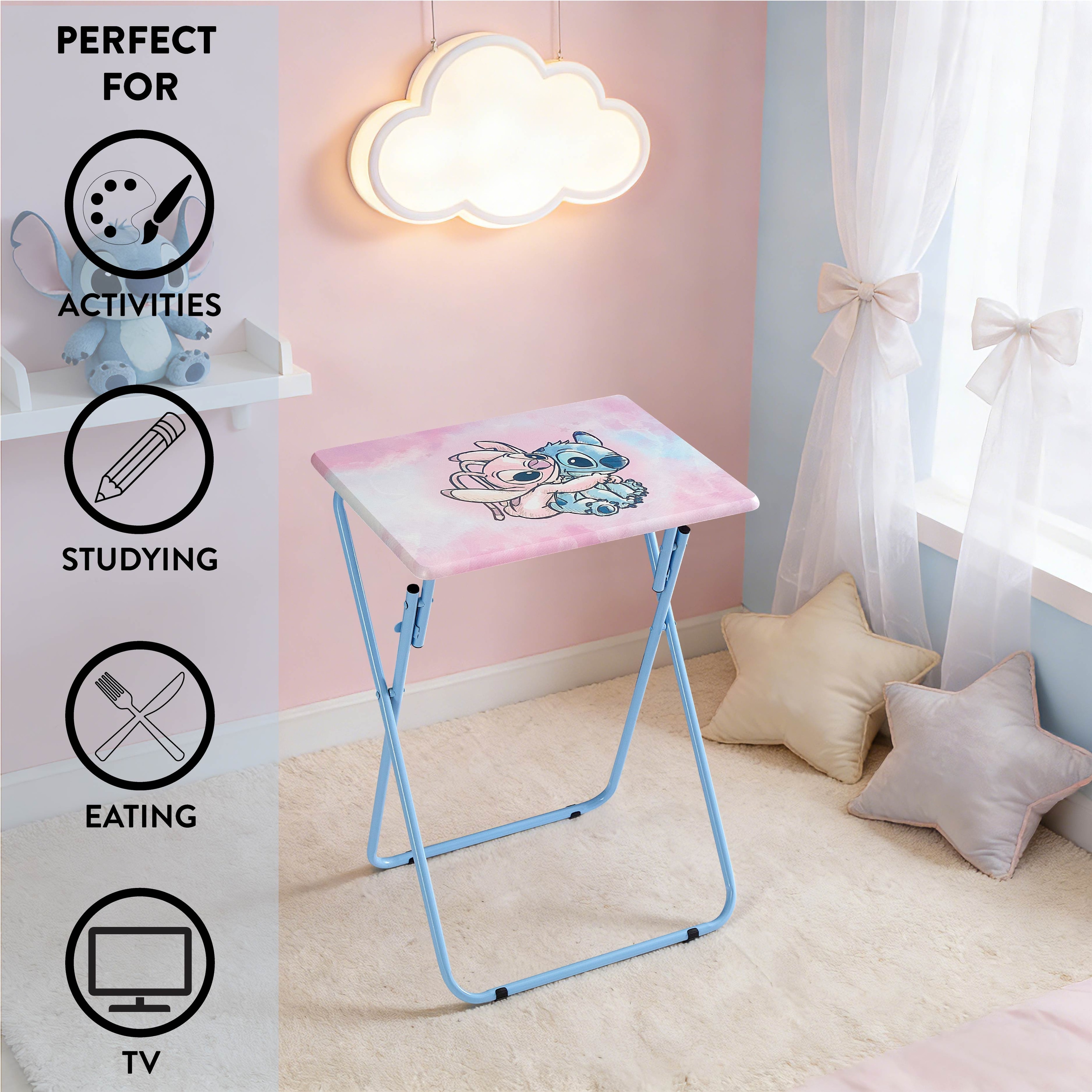Disney Stitch Folding Tray Table,Portable Snack Laptop Table - Bed