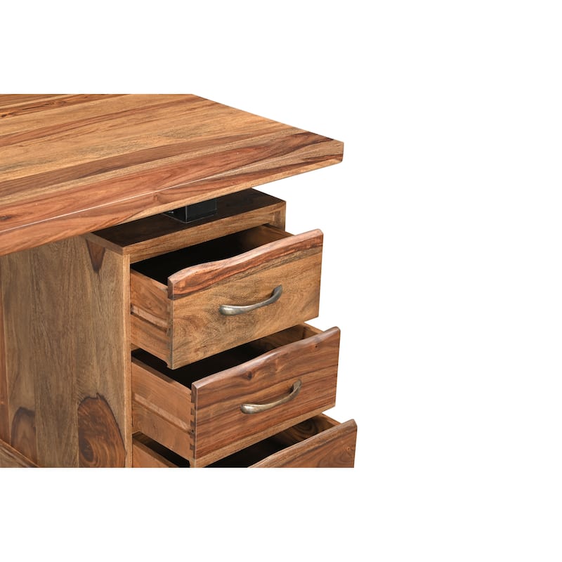 Avenue 2-piece Live Edge Solid Wood Desk Set