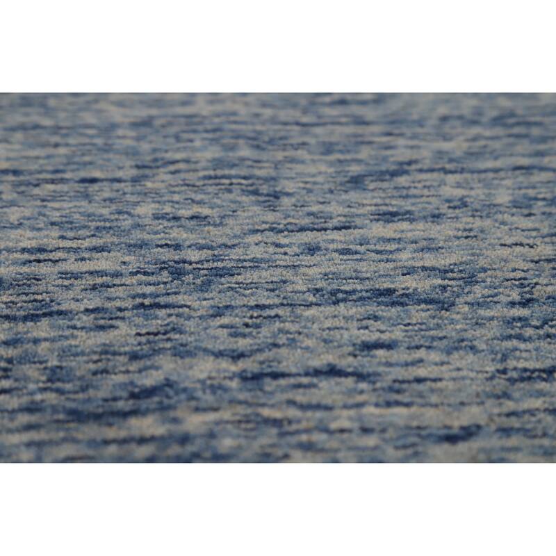 Hand Knotted Oriental 100% Wool Carpet Tribal Stripe Navy Blue & Blues Gabbeh Area Rug - 5' 10'' X 3' 11''