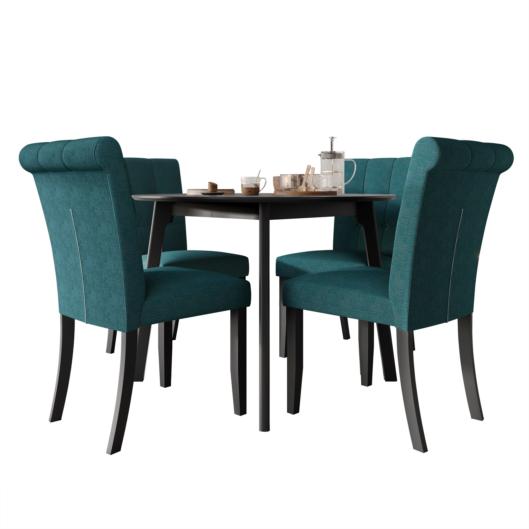CraftPorch Elegance 5-Piece Dining Chair with Round Table