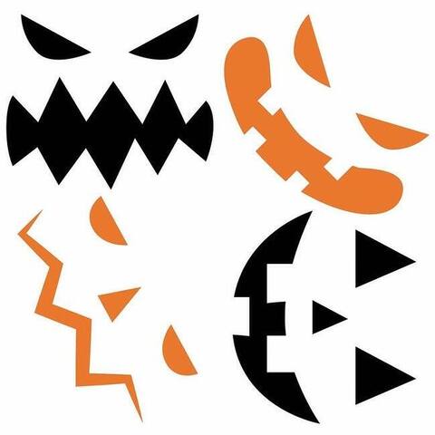 RoomMates Halloween Pumpkin Faces Glow In The Dark P&S Wall Decals