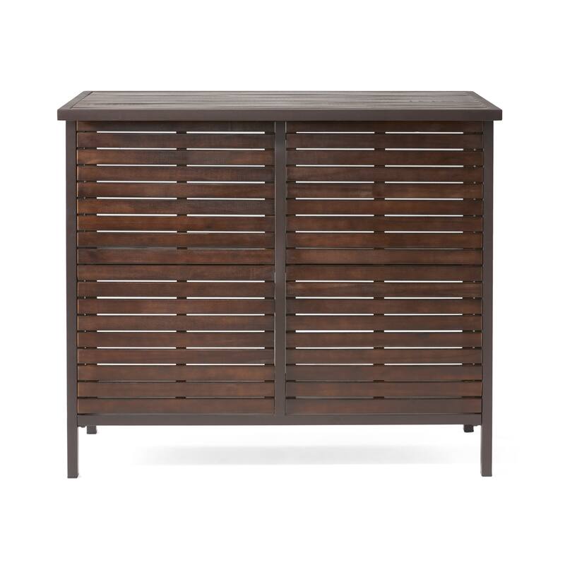 Milos Outdoor Acacia Wood Bar Table by Christopher Knight Home - N/A - Brown