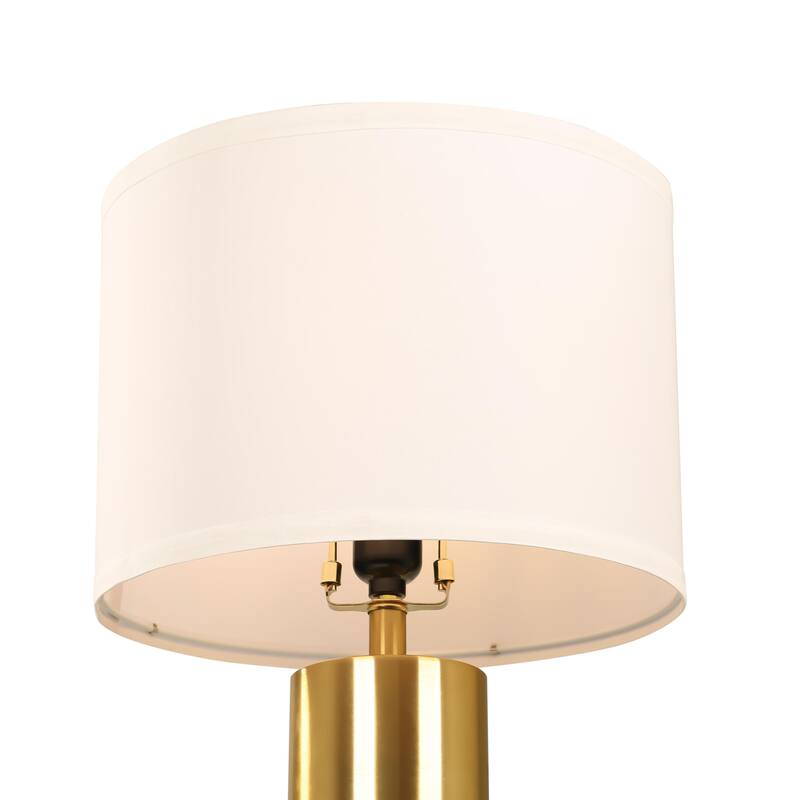 20" Modern Metal Marble Table Lamp, Bedroom Table Lamps Set of 2