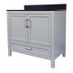 preview thumbnail 19 of 146, Nevado 37" Bathroom Vanity with Cultured Marble Vanity Top Sink in White with White Basin