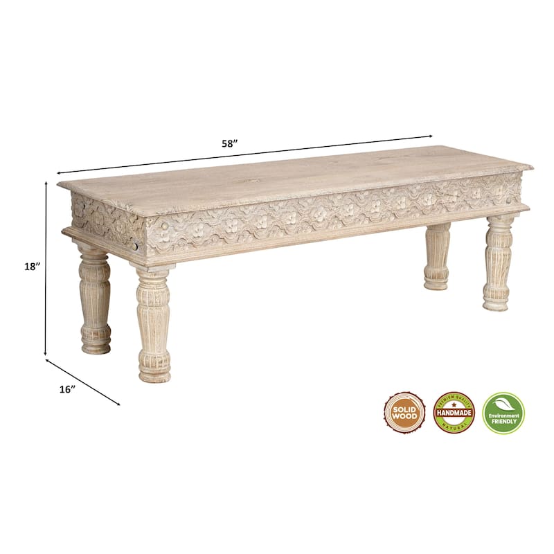 Milton 6-piece Carved Solid Wood Dining Set