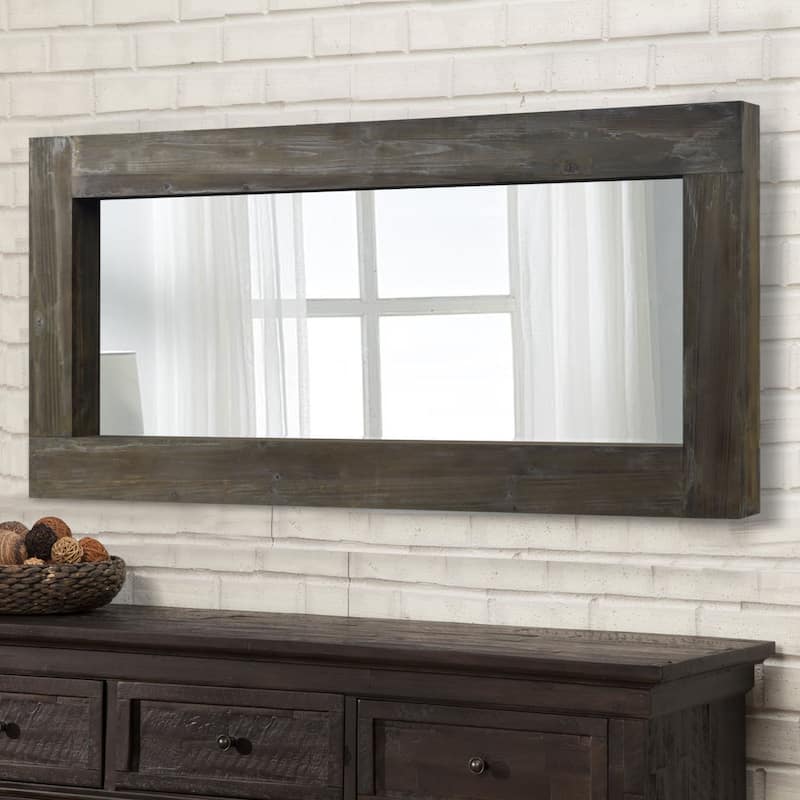 Vintage Wood Framed Dressing Mirror Floor Mirror Farmhouse