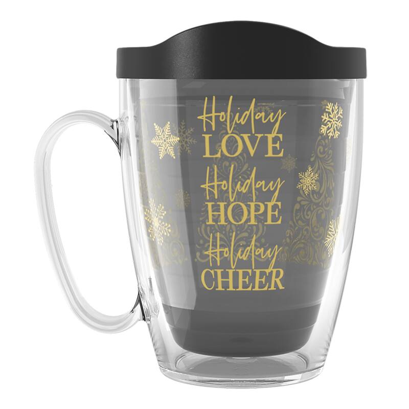 Tervis Golden Holiday Christmas Made in USA Double Walled Insulated Travel Tumbler, Classic - 16oz Mug - 16oz Mug