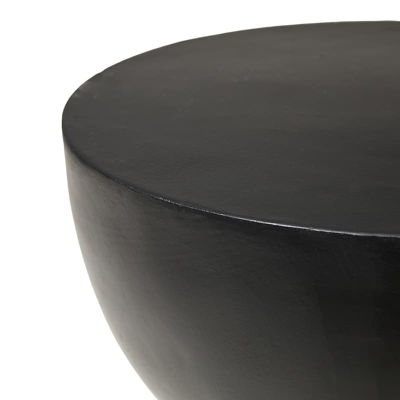 18"H Modern Outdoor MGO Round Side Table Garden Stool - 15.75"L X 15.75"W X 17.75"H