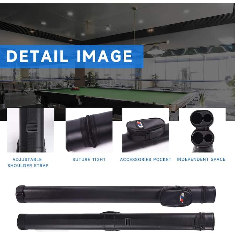 GSE™ 1x1 Deluxe Hard Billiard Pool Cue Stick Carrying Case, Billiard Cue Case Holds 1 Butts/1 Shafts (7 Colors)