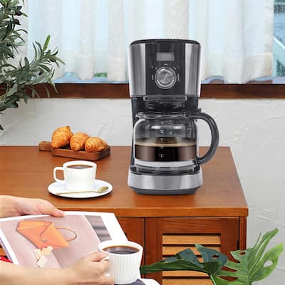 12 Cups Programmable Drip Coffee maker with Reusable Filter