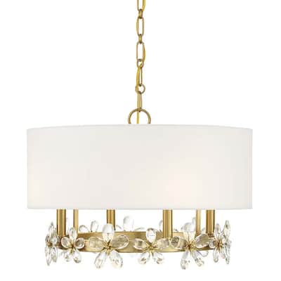 Savoy House 7-4366-4 Dahlia 4 Light 21" Wide Crystal Drum Chandelier