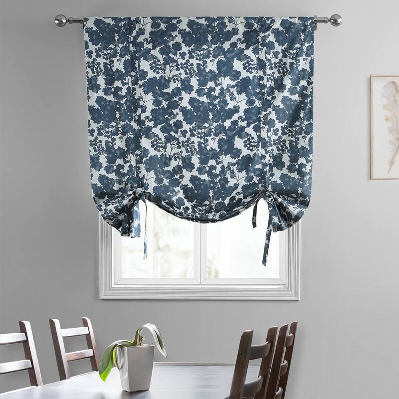 Exclusive Fabrics Fleur Printed Cotton Tie-Up Window Shade - 46 X 63
