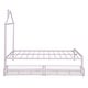 preview thumbnail 9 of 7, Full Size Metal Platform Bed,House-Shaped Headboard Design,two drawers,Pink
