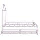 preview thumbnail 65 of 75, Metal Platform Bed with 2 Drawers, Bedroom Kids Bed Frame with House-Shaped Headboard Design and Support Slats, Easy Assembly