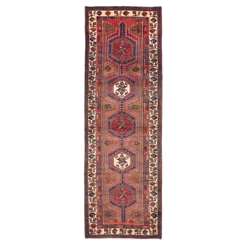 ECARPETGALLERY Hand-knotted Konya Anatolian Brown Wool Rug - 3'4 x 10'5