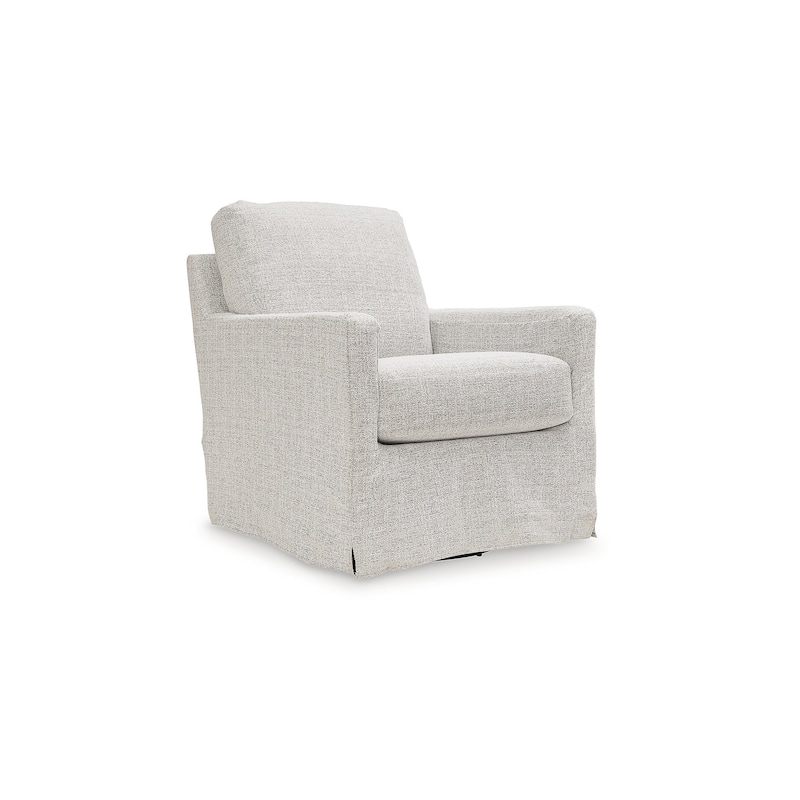 Signature Design by Ashley Nenana Next-Gen Nuvella Stone Swivel Glider Accent Chair - 30"W x 37"D x 37"H