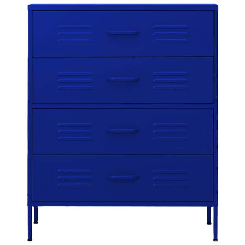vidaXL Chest of Drawers Dresser for Bedroom Sideboard Storage Cabinet Steel