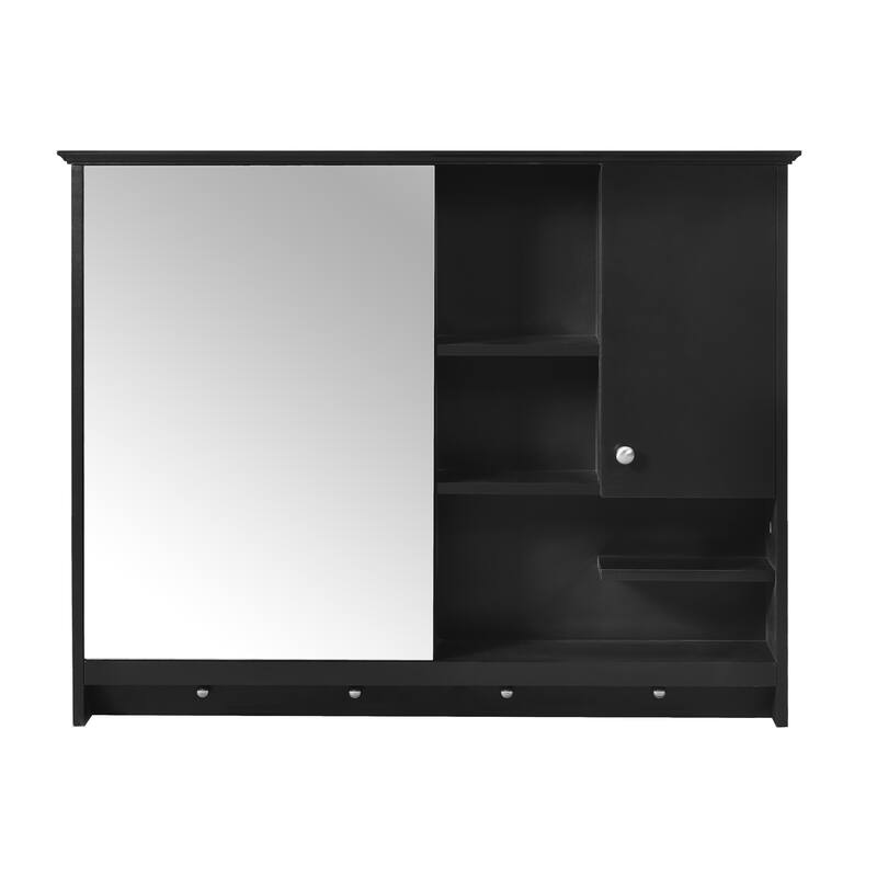36 Inch Wall Mounted Medicine Cabinet, Bathroom Storage Cabinet with Mirror Door and Adjustabl Shelf