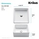 preview thumbnail 5 of 17, Kraus Elavo 15 inch Square Porcelain Ceramic Vessel Bathroom Sink