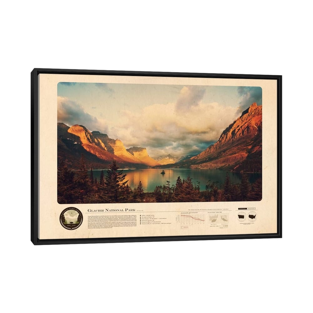 iCanvas "Glacier National Park" by 2046 Design Framed Canvas Print