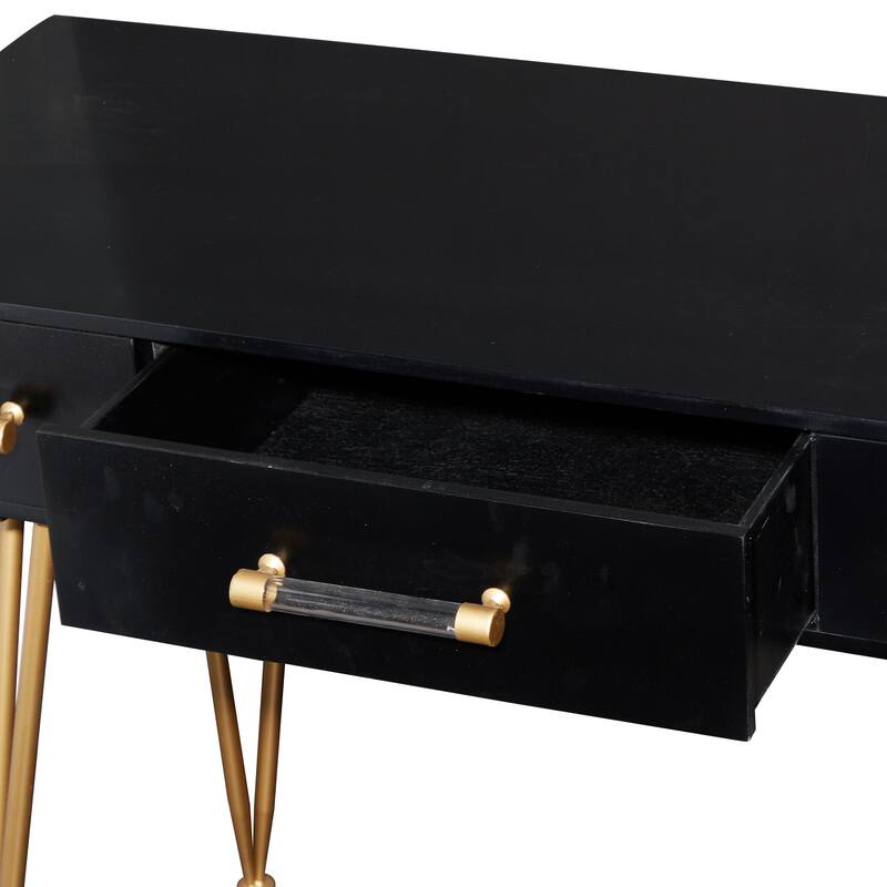 Wood Console Table - Black - Roche River Decor