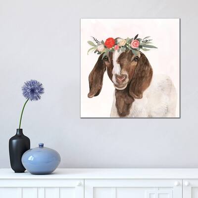 iCanvas "Garden Goat II" by Victoria Borges Canvas Print