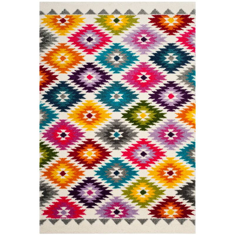SAFAVIEH Fiesta Shag Gerbrich Abstract Rug