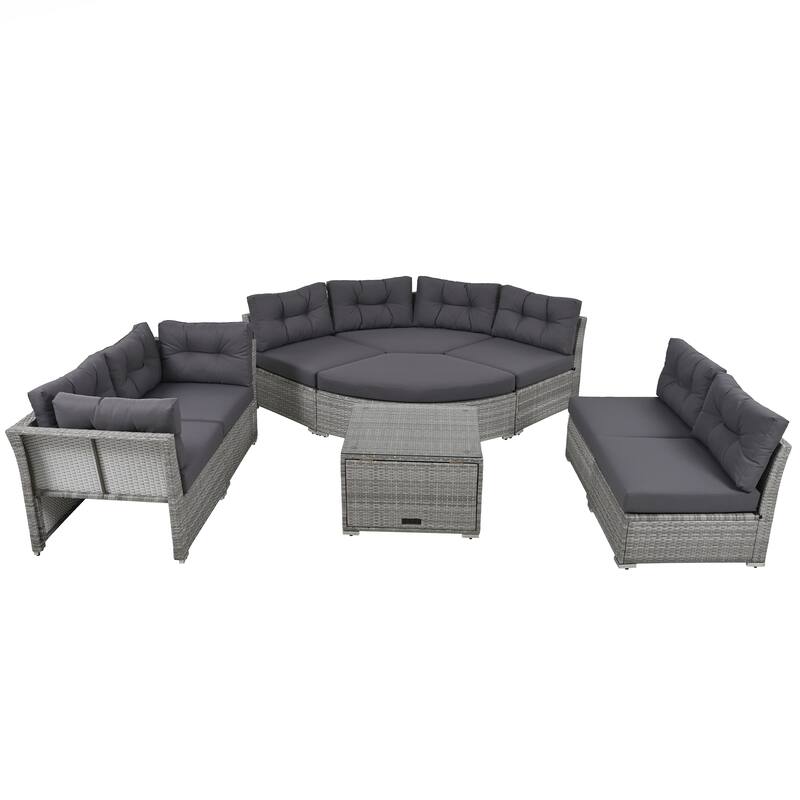 Patio Seating Group With Cushions and Center Table for Patio