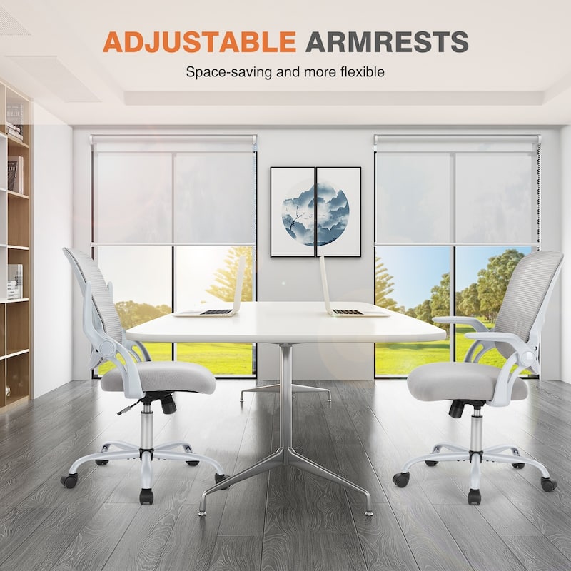 Office Chair Ergonomic, Desk Chair with Lumbar Support, Swivel Chair with Armrests, Computer Chairs