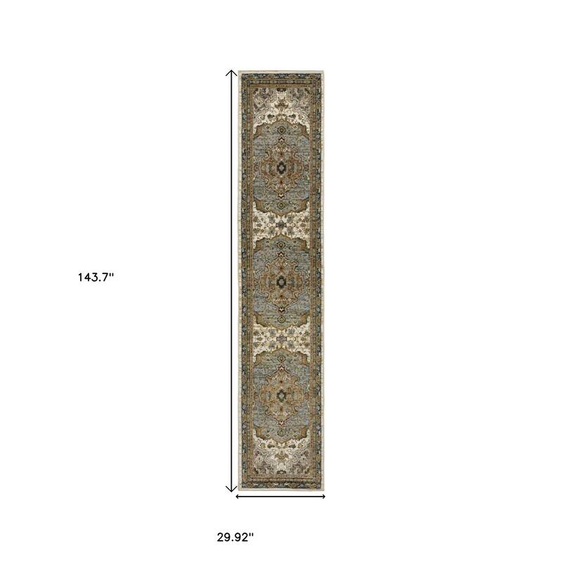 HomeRoots Oriental Traditional Runner Area Rug