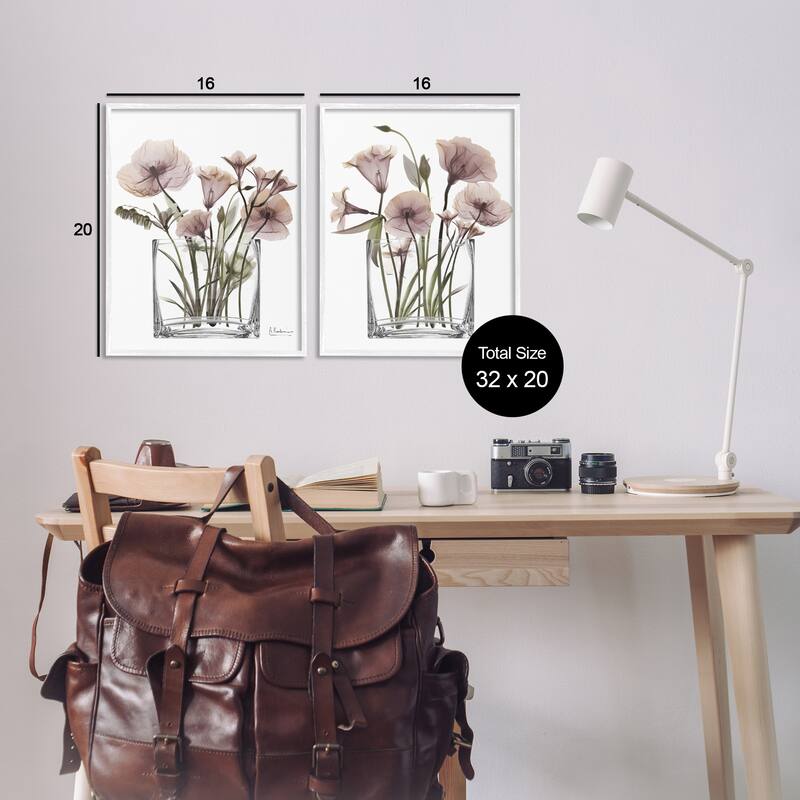 Stupell Earthy Infatuation Bouquet Framed Giclee Art Design By Albert Koetsier (Set of 2)
