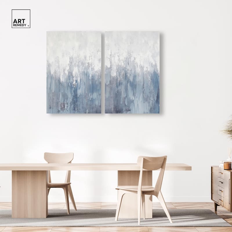 Frosted Glass Canvas Set of 2 by Art Remedy, Gallery Wrapped