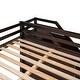 preview thumbnail 9 of 7, Espresso Full-Over-Full Bunk Bed, Trundle, 3 Storage Stairs, Elegant and Practical