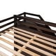 preview thumbnail 27 of 34, Full Over Full Pine Bunk Bed with Trundle, Storage Stairs, Guardrail