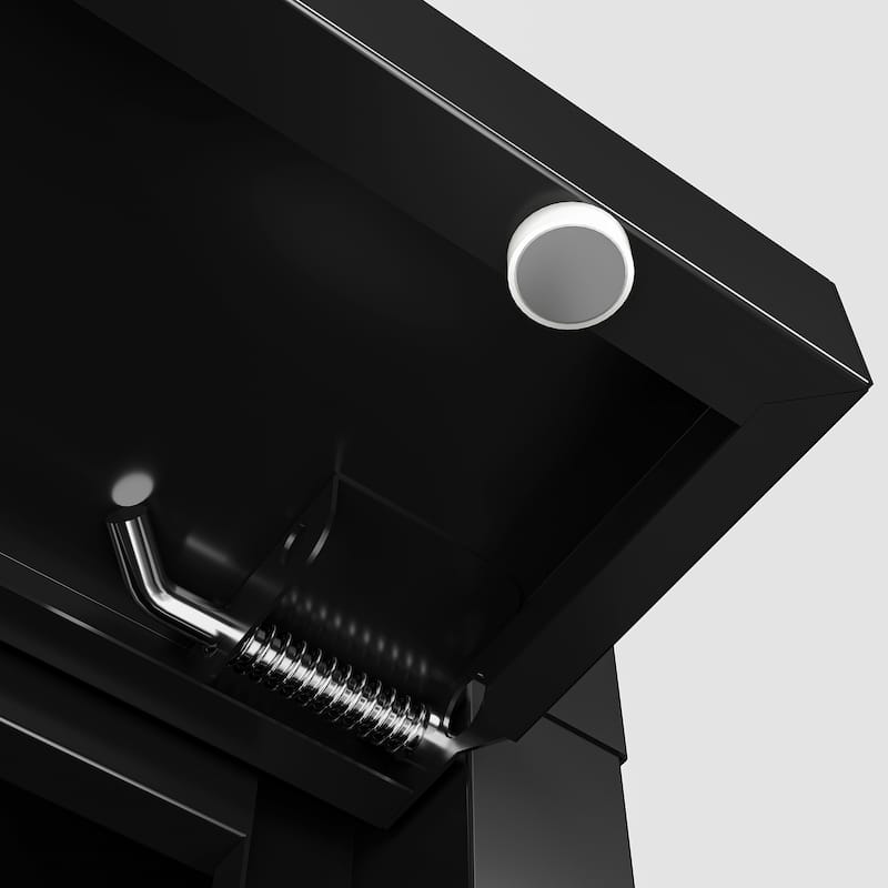 Roomfitters Outdoor Floor Standing Parcel Drop Box with Mechanical Lock, Anti-Theft Steel, Black and Brown