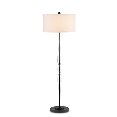 Currey & Company Orbit Black Floor Lamp - 61.25"h x 20"dia.