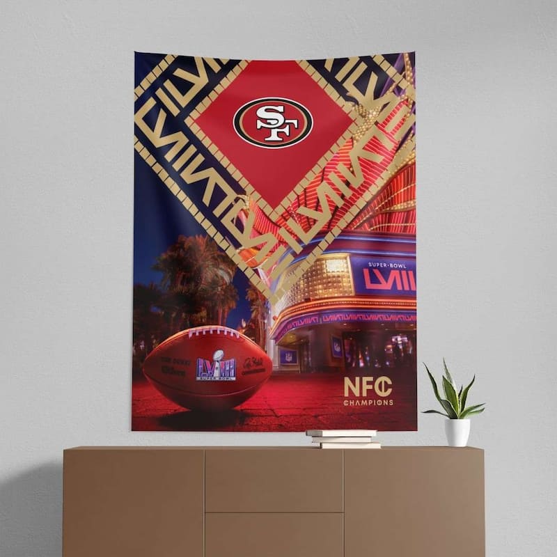 NFL San Francisco 49ERS SB58 Arrival Participant Wall Hanging - 50"x60"
