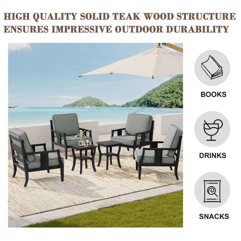 Patio Conversation Sets with Side Table(Set of 6)