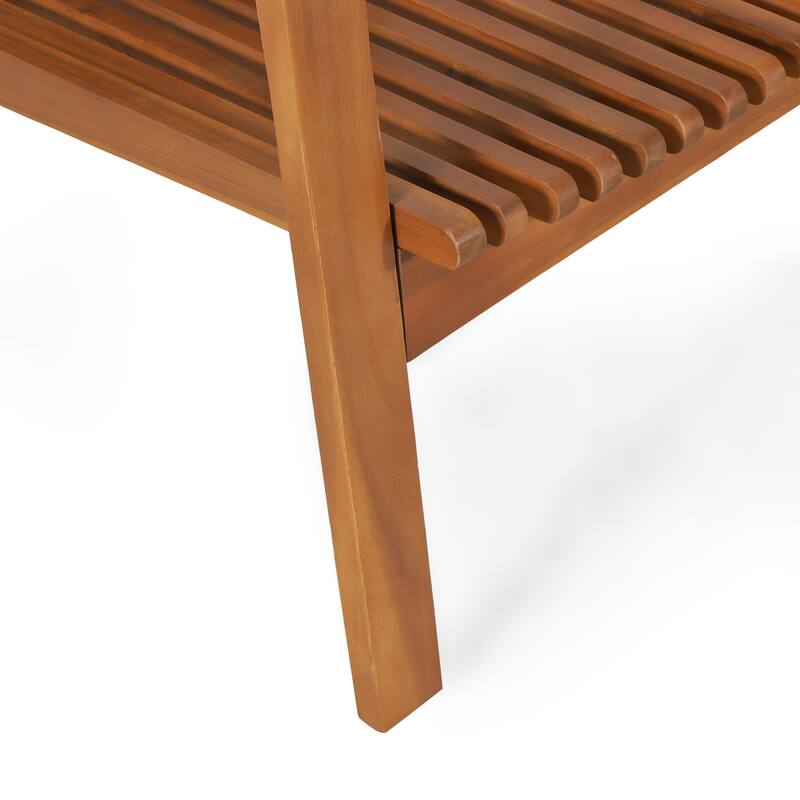 Monarch Outdoor Acacia Wood Outdoor Slatted Club Chair by Christopher Knight Home
