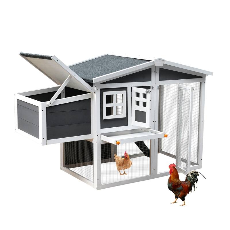 Wooden Chicken Coop Waterproof with Removable,Nesting Box