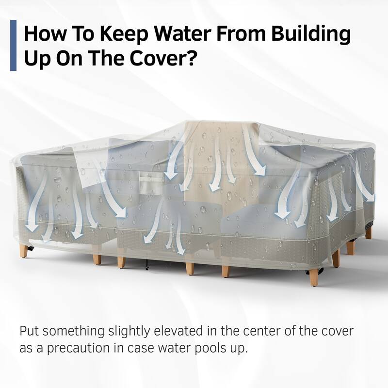 Pocassy Outdoor Sofa Lounge Chair Covers Heavy Duty Waterproof Covers.