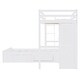 preview thumbnail 9 of 13, L-Shaped Wood Twin Bunk Bed White Hydraulic Storage Bed w/ Wardrobe, 6 Drawers