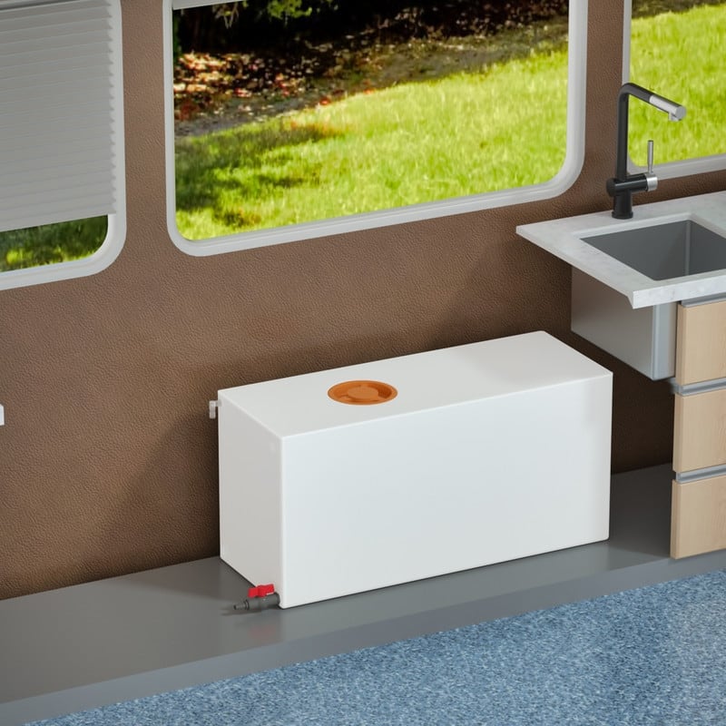 30 Gallon RV Fresh Water Tank, BPA Free, Portable Water Storage for Camping, 34 x 16.5 x 13 inches - 34'' x 16.5'' x 13'' - 34'' x 16.5'' x 13''