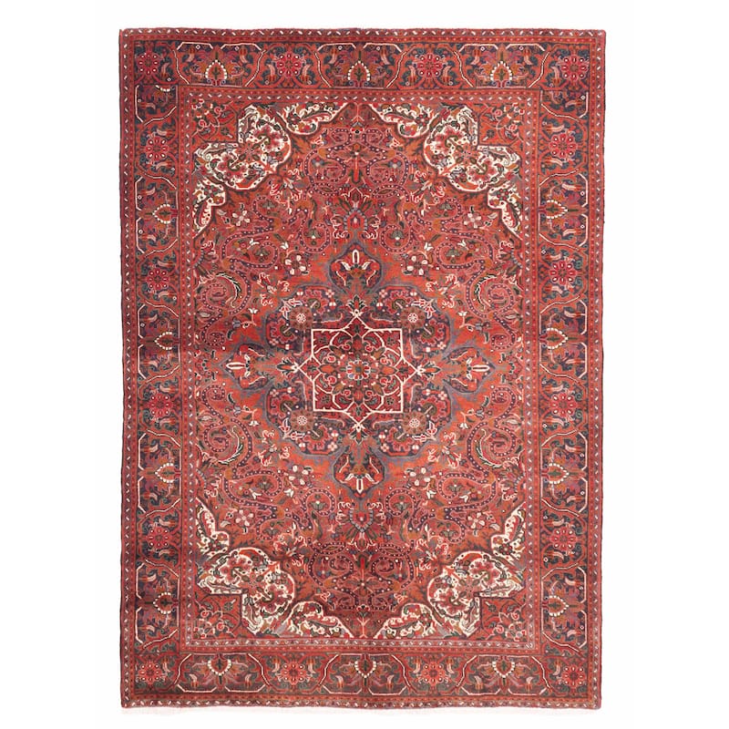 ECARPETGALLERY Hand-knotted Sarabi Dark Red Wool Rug - 6'8 x 9'6