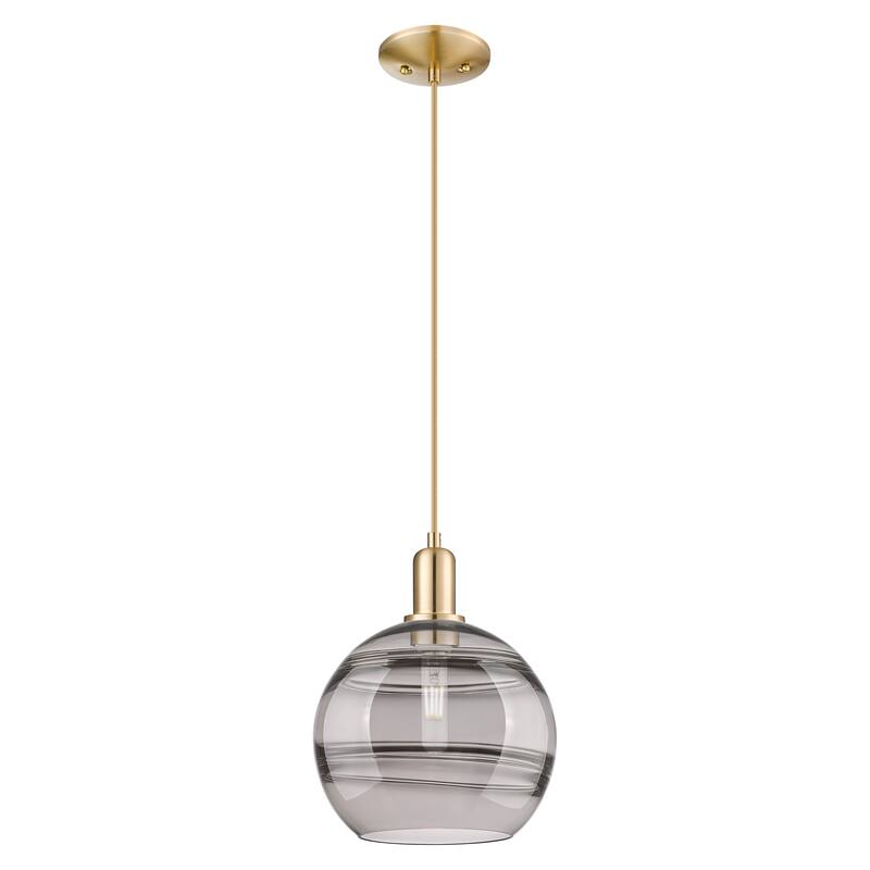 Innovations Lighting Endless Possibilities Arcadia - Rochester - 1 Light 10" Cord Hung Mini Pendant - Champagne Bronze/Light Smoke