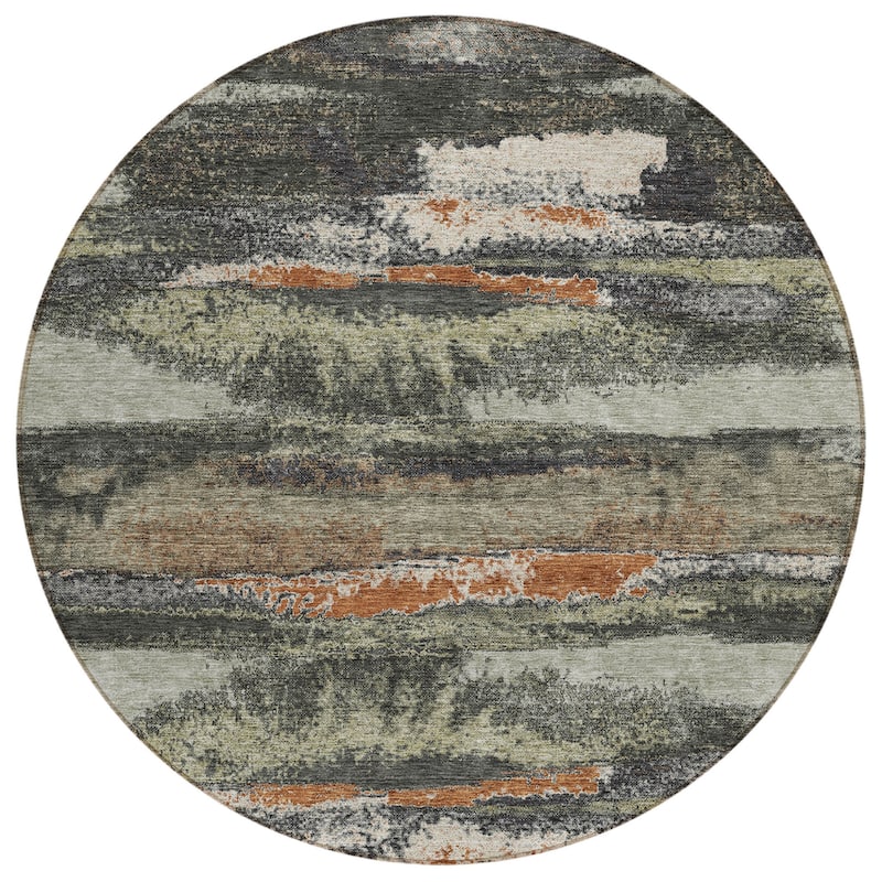 HomeRoots Abstract Transitional Rectangle Outdoor Rug