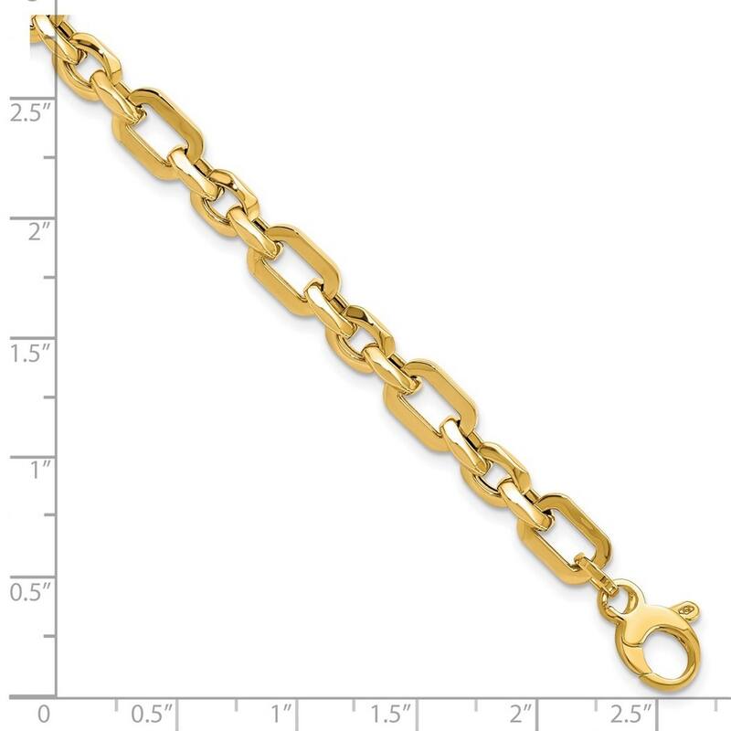 Curata 14k Gold Polished Bracelet 7.5 Inch